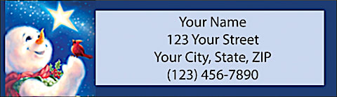 Snowman Return Address Label