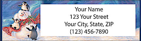 Snowman Return Address Label