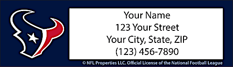 Houston Texans NFL Return Address Label