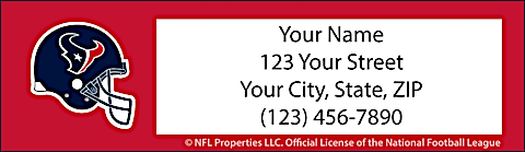 Houston Texans NFL Return Address Label