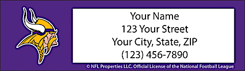 Minnesota Vikings NFL Return Address Label