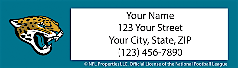 Jacksonville Jaguars NFL Return Address Label