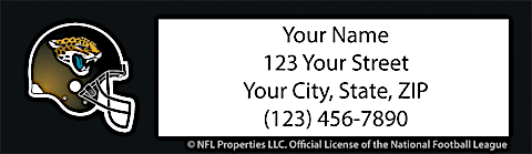 Jacksonville Jaguars NFL Return Address Label