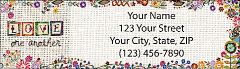 Hand-Stitched with Love Return Address Label