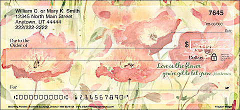Blooming Flowers Personal Checks