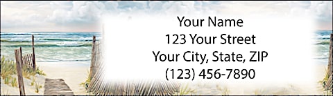 A Walk on the Beach Return Address Label