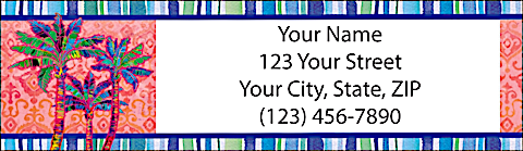 Palm Trees Return Address Label