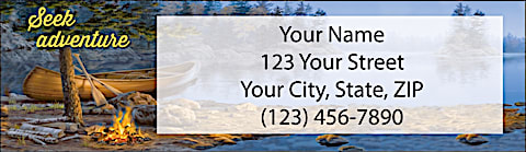 Canoes & Campfires Return Address Label