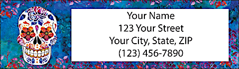 Day of the Dead Return Address Label