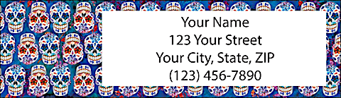 Day of the Dead Return Address Label