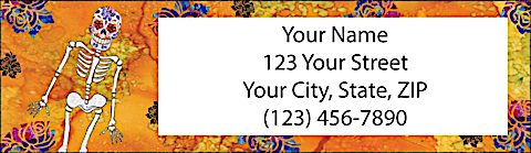Day of the Dead Return Address Label