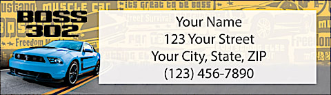 Ford  Mustang Return Address Label