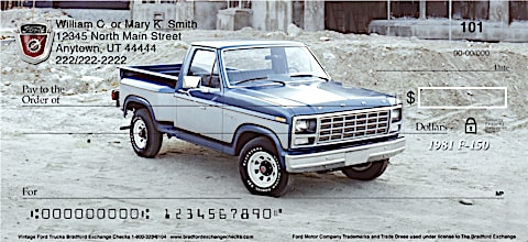 Vintage Ford Trucks Personal Checks