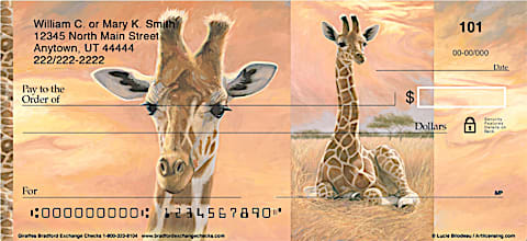 Giraffes Personal Checks