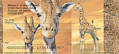Giraffes Personal Checks
