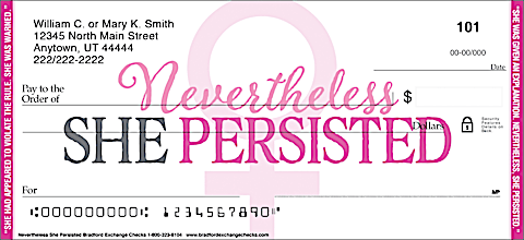 Nevertheless She Persisted Personal Checks