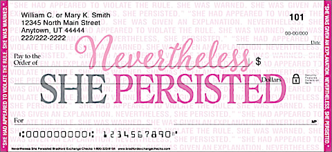 Nevertheless She Persisted Personal Checks