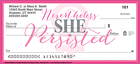 Nevertheless She Persisted Personal Checks