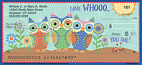 Owl You Need is Love Personal Checks