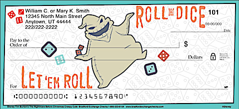 Disney's Tim Burton's The Nightmare Before Christmas Creepy Cute Personal Checks
