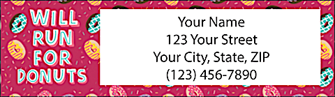 Donuts Return Address Label