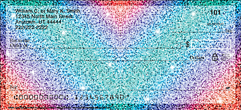 Glitter Sparkles Personal Checks