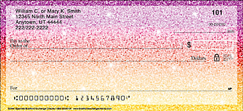 Glitter Sparkles Personal Checks