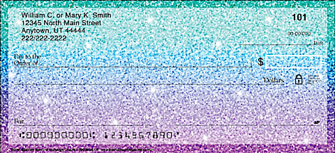 Glitter Sparkles Personal Checks