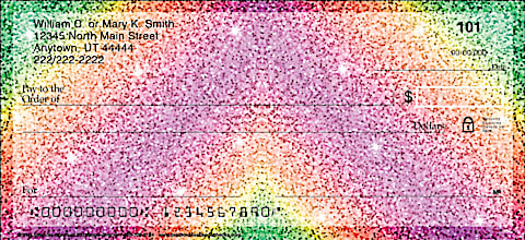 Glitter Sparkles Personal Checks