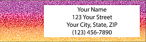 Glitter Sparkles Address Label