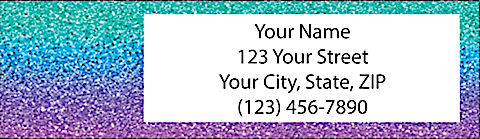 Glitter Sparkles Address Label