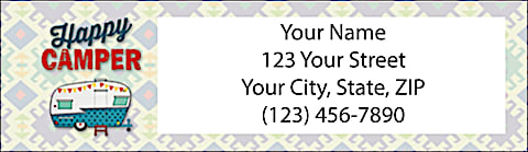Happy Campers  Return Address Label