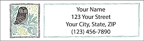 Woodland Woodcuts Return Address Label