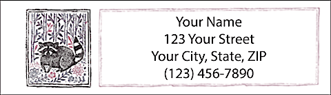 Woodland Woodcuts Return Address Label