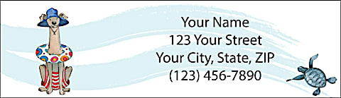 Beach Dogs Return Address Label