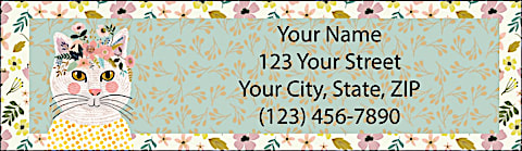 Cat Calicos Return Address Label