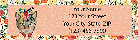 Cat Calicos Return Address Label