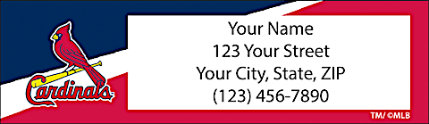MLB St Louis Cardinals Blast Return Address Label