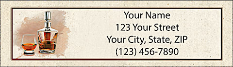 Bourbon Splash Return Address Label