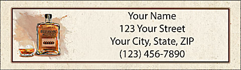 Bourbon Splash Return Address Label