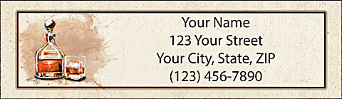 Bourbon Splash Return Address Label