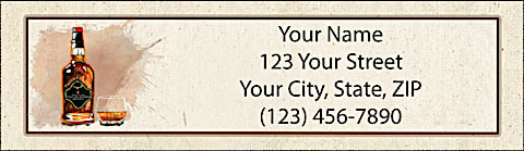 Bourbon Splash Return Address Label