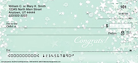 Congratulations Check 25 Pack