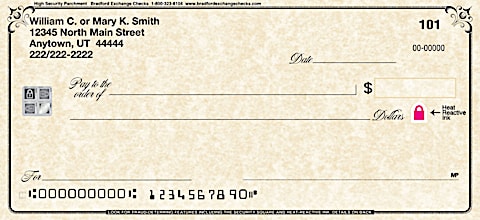 Parchment High Security Personal Checks