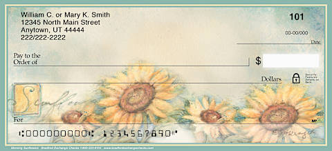 Morning Sunflowers Personal Checks