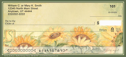 Morning Sunflowers Personal Checks