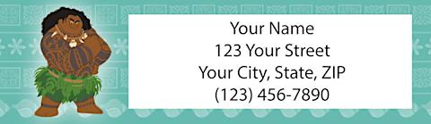 Disney's Moana Return Address Label