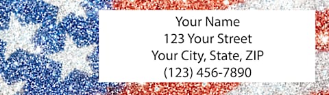 USA 250th Anniversary Sparkles Return Address Label