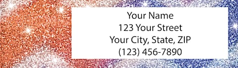 USA 250th Anniversary Sparkles Return Address Label