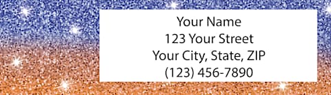 USA 250th Anniversary Sparkles Return Address Label